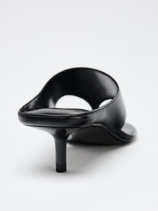 leather stiletto flip-flops