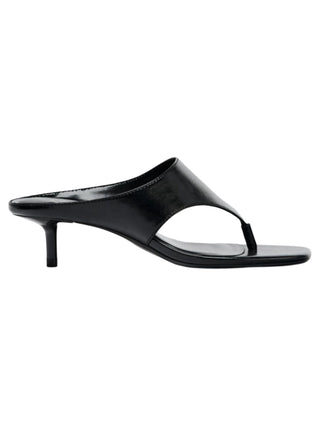 leather stiletto flip-flops