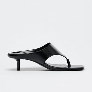 leather stiletto flip-flops