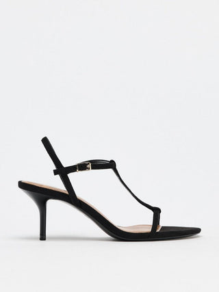 T-strap buckle heels