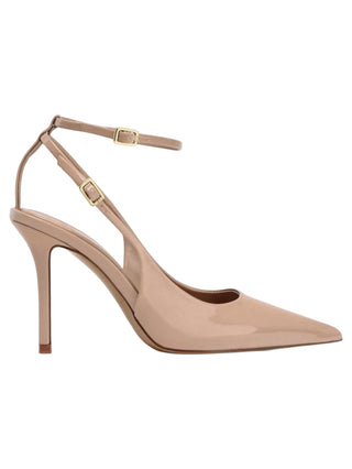 beige patent heels