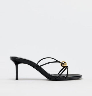 metal heel sandals