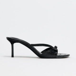 black open-toe sandals