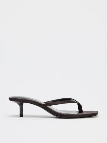 brown flip-flops