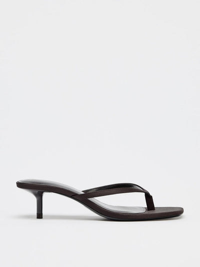 brown flip-flops