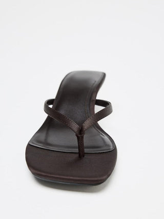 brown flip-flops