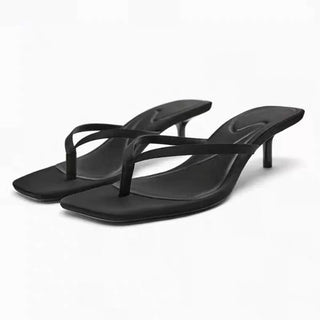 brown flip-flops