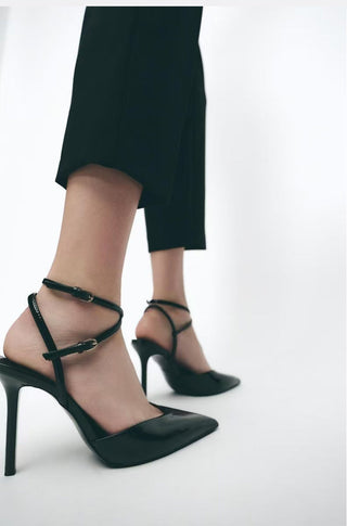 white patent pumps