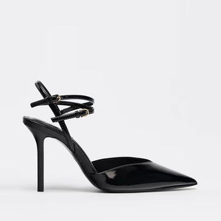 white patent pumps