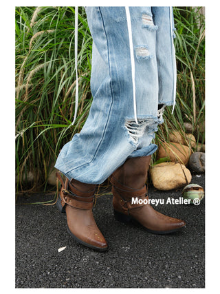 brown cowboy boots