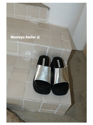 silver wedge sandals