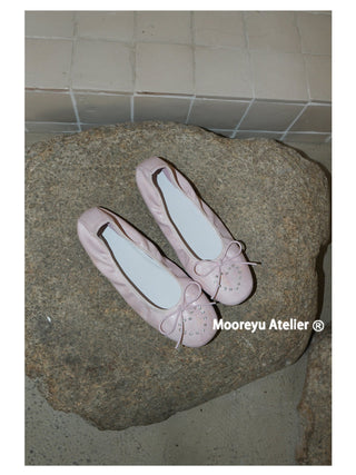 pink bow flats