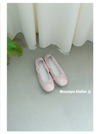 pink bow flats