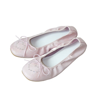 pink bow flats