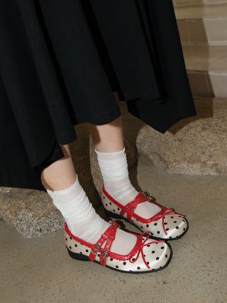 polka dot flats