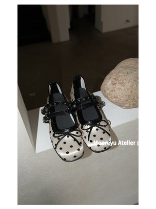 polka dot flats