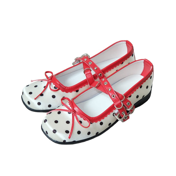 polka dot flats