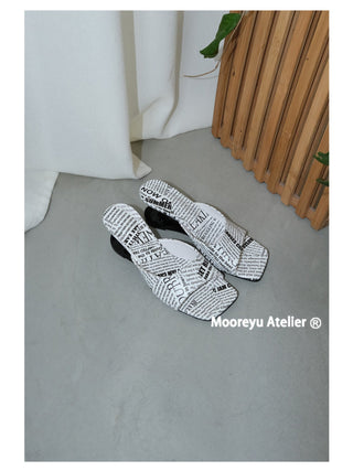 newsprint sandals