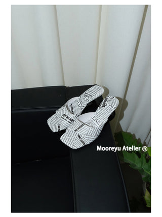 newsprint sandals
