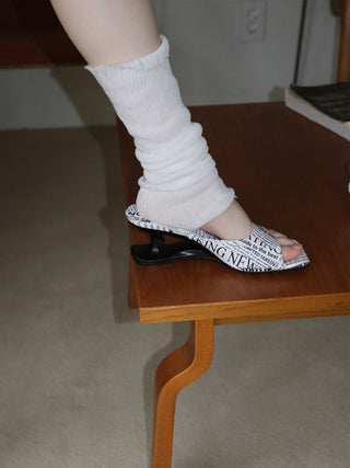 newsprint sandals