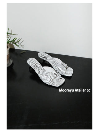 newsprint sandals