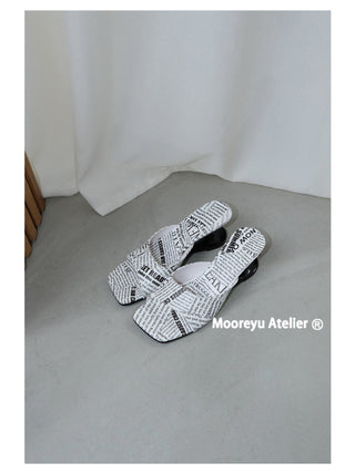 newsprint sandals