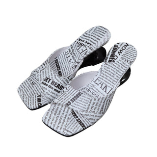 newsprint sandals