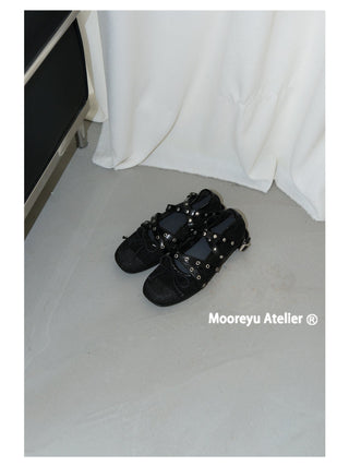 mesh ballet flats