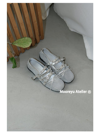 mesh ballet flats