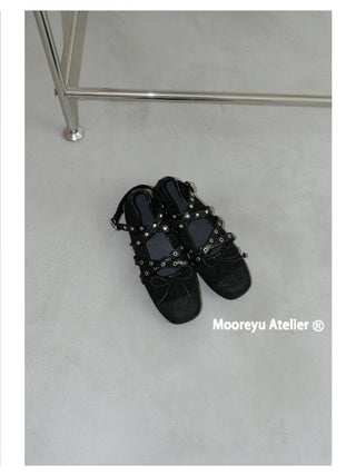 mesh ballet flats
