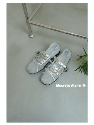 mesh ballet flats