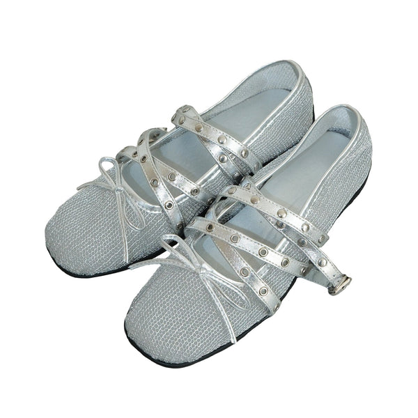 mesh ballet flats