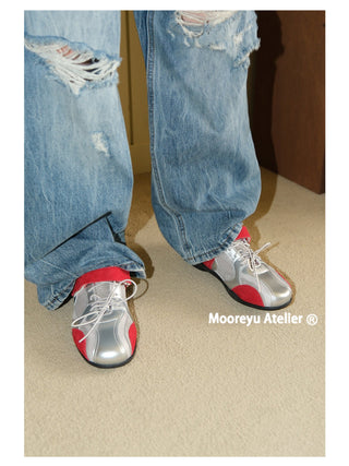 silver sneakers
