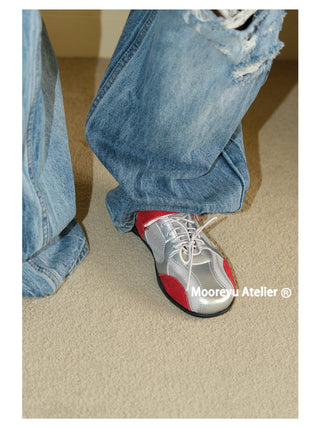 silver sneakers