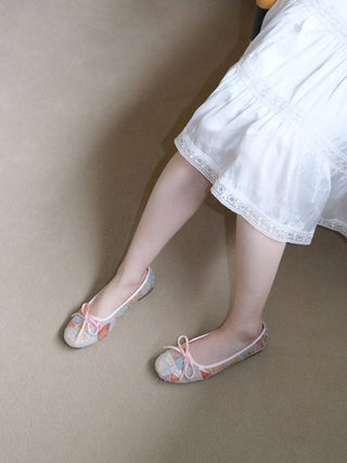 pink lace flats