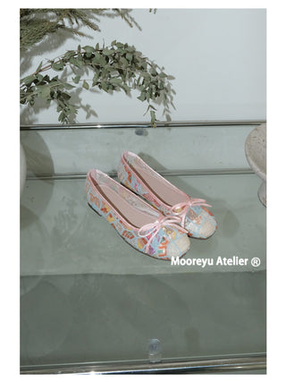 pink lace flats