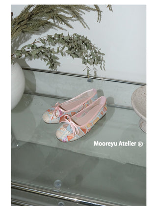 pink lace flats
