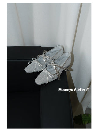 silver mary janes