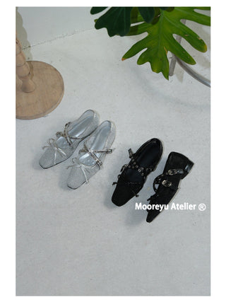 silver mary janes