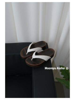 wooden wedge sandals