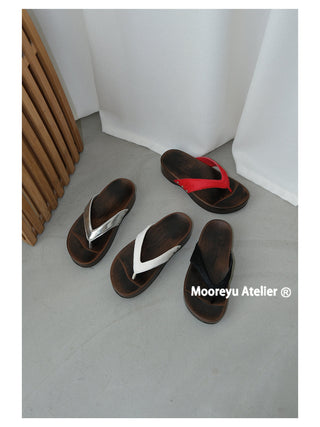 wooden wedge sandals