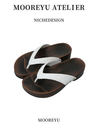 wooden wedge sandals