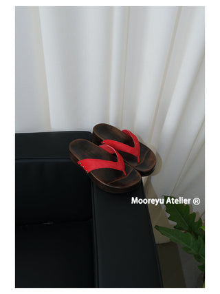wooden wedge sandals