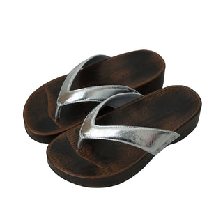 wooden wedge sandals
