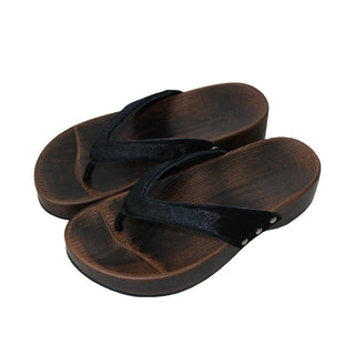 wooden wedge sandals