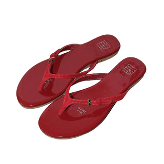 red flat flip-flops DULI