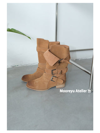brown buckle boots