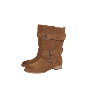 brown buckle boots