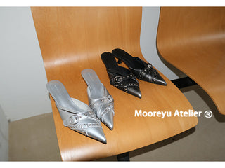 silver stilettos
