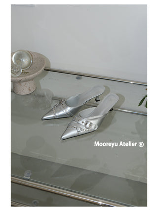 silver stilettos
